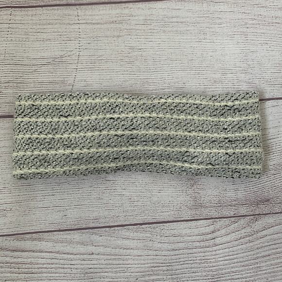 American Eagle Outfitters Cream Black Metallic Knit Headband Ear Warmer Winter - Picture 4 of 10